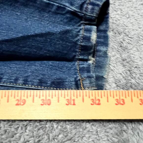 Marc Ecko Cut & Sew Denim Jeans Mens 32 x32  Slim Tapered  Distressed Whiskering - Picture 10 of 12